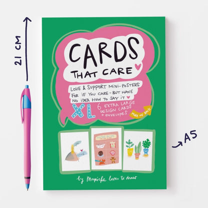 Cards that Care kaartenset / 6 XL kaarten incl enveloppen / liefde als het even niet lekker met je gaat